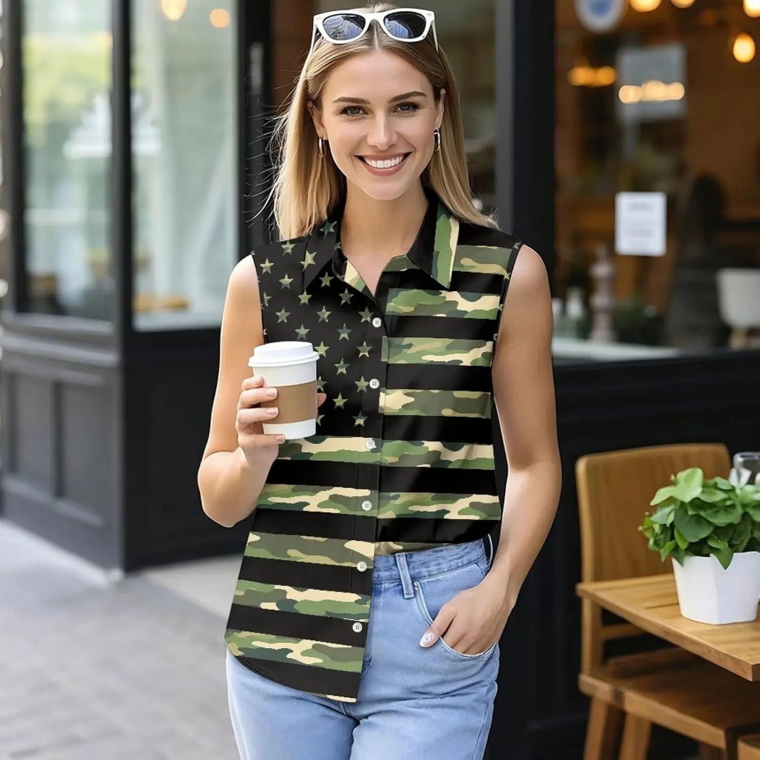 Women's Sleeveless Golf Shirts Quick Dry Casual Button Down Athletic Tank Tops Workout Blouse T Shirt
