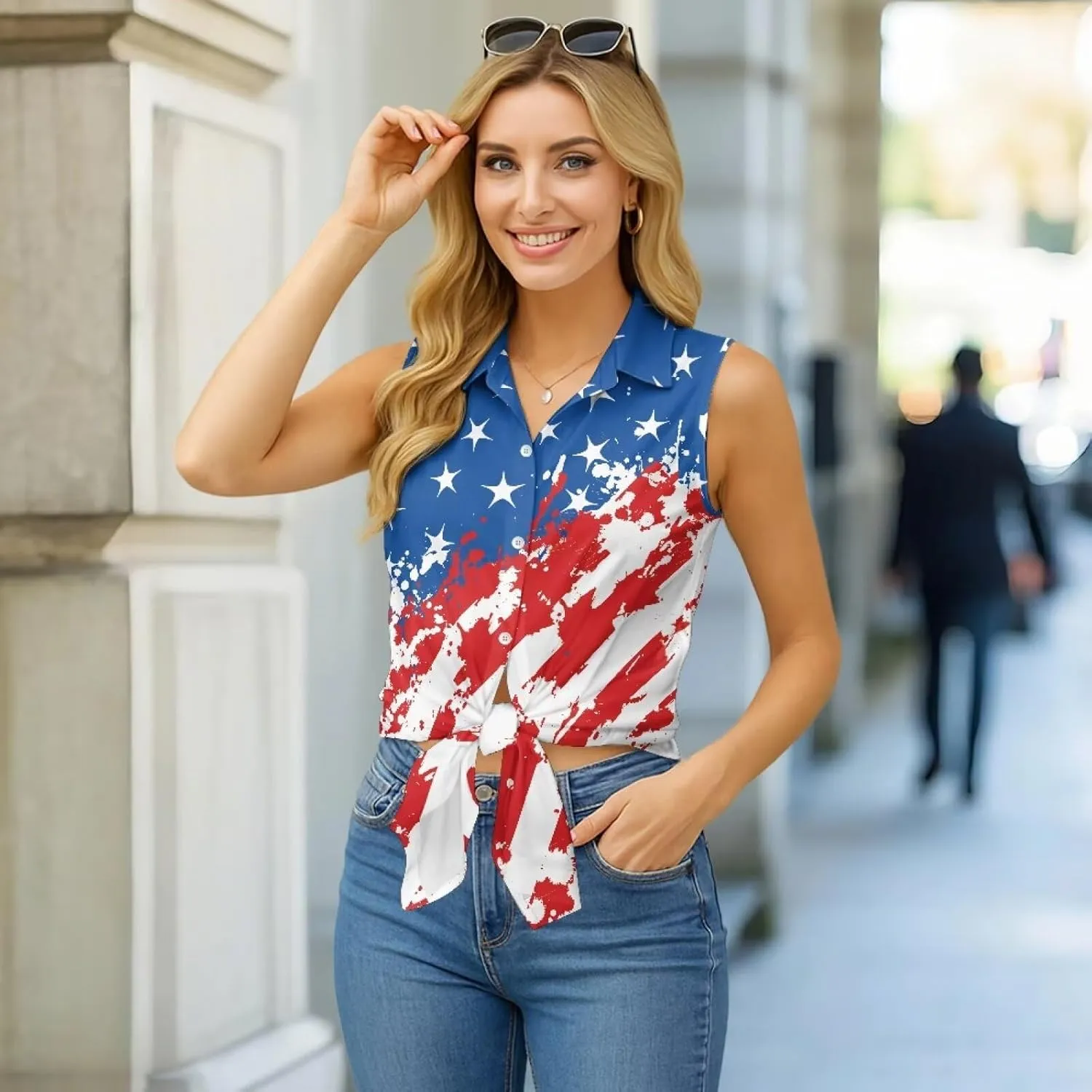 Women's Sleeveless Golf Shirts Quick Dry Casual Button Down Athletic Tank Tops Workout Blouse T Shirt