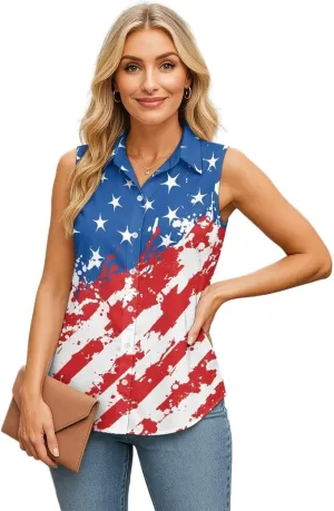 Women's Sleeveless Golf Shirts Quick Dry Casual Button Down Athletic Tank Tops Workout Blouse T Shirt