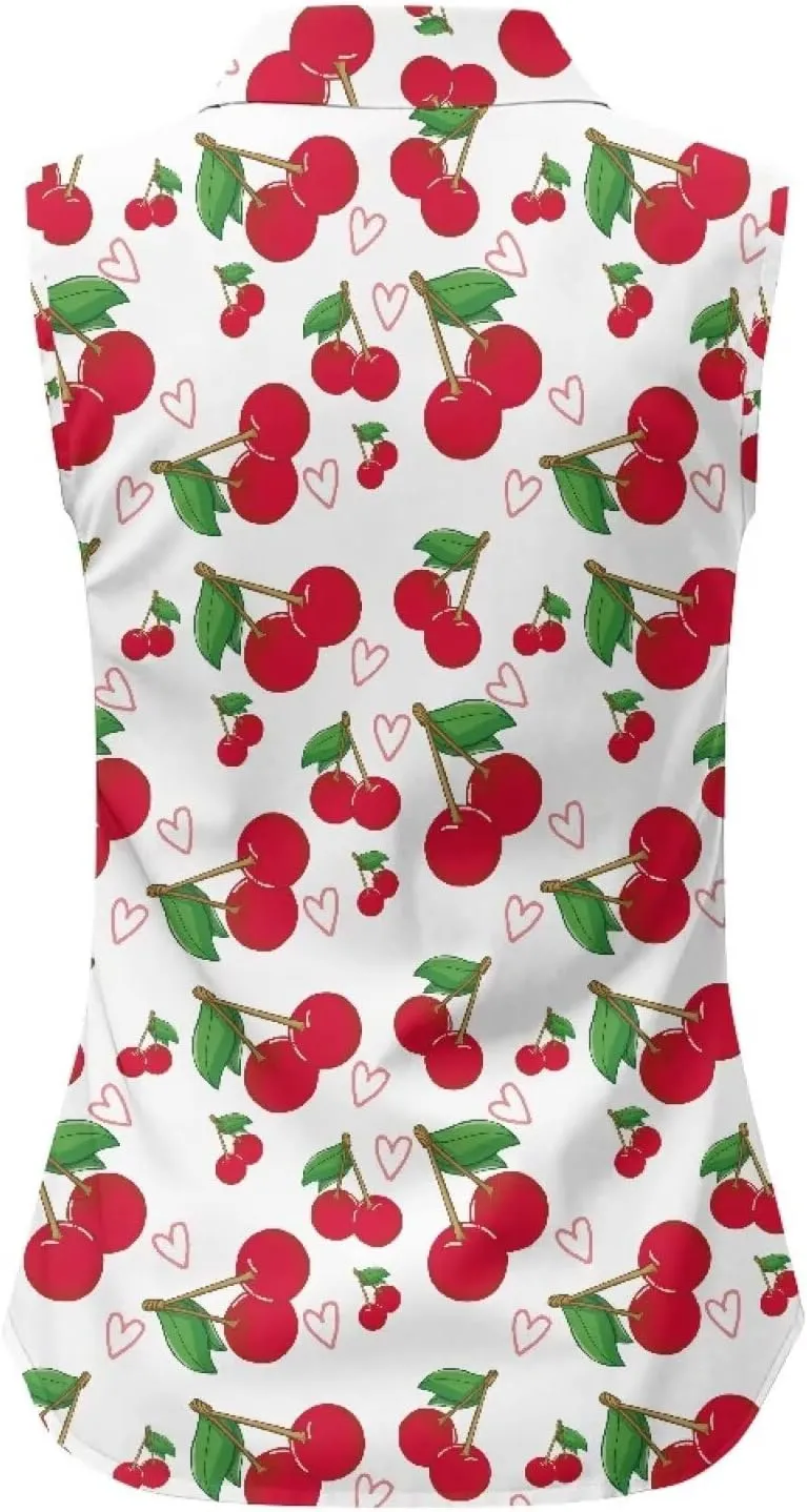 Women's Sleeveless Shirts Quick Dry Button Down Athletic Tank Tops Workout Blouse S-5XL