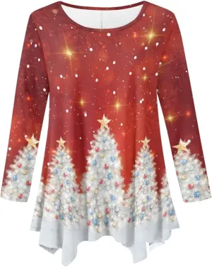 Ystardream Plus Size Long Sleeve Tops Women Suitable for Causal Daily