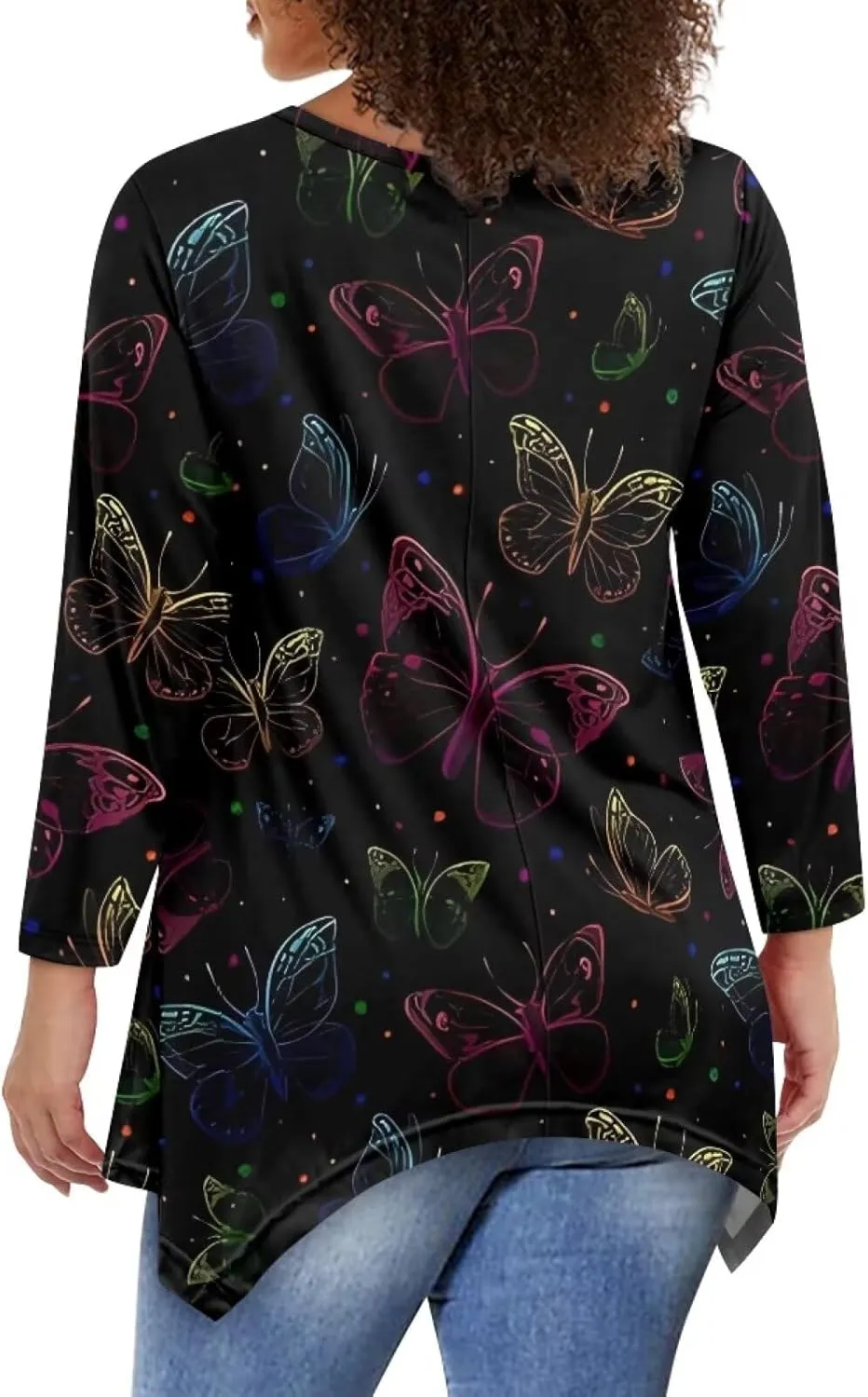 Ystardream Plus Size Long Sleeve Tops Women Suitable for Causal Daily
