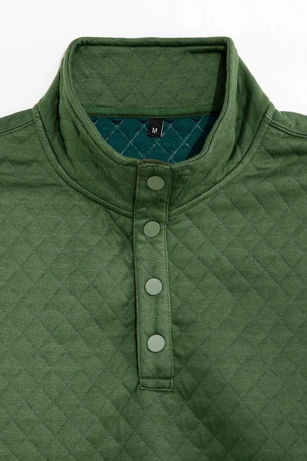 ZENTHACE Men's Ultra Soft Quilted 1/4 Snap Fleece Pullover Sweatshirt Jacket Long Sleeve Mountain Outdoor Shirt