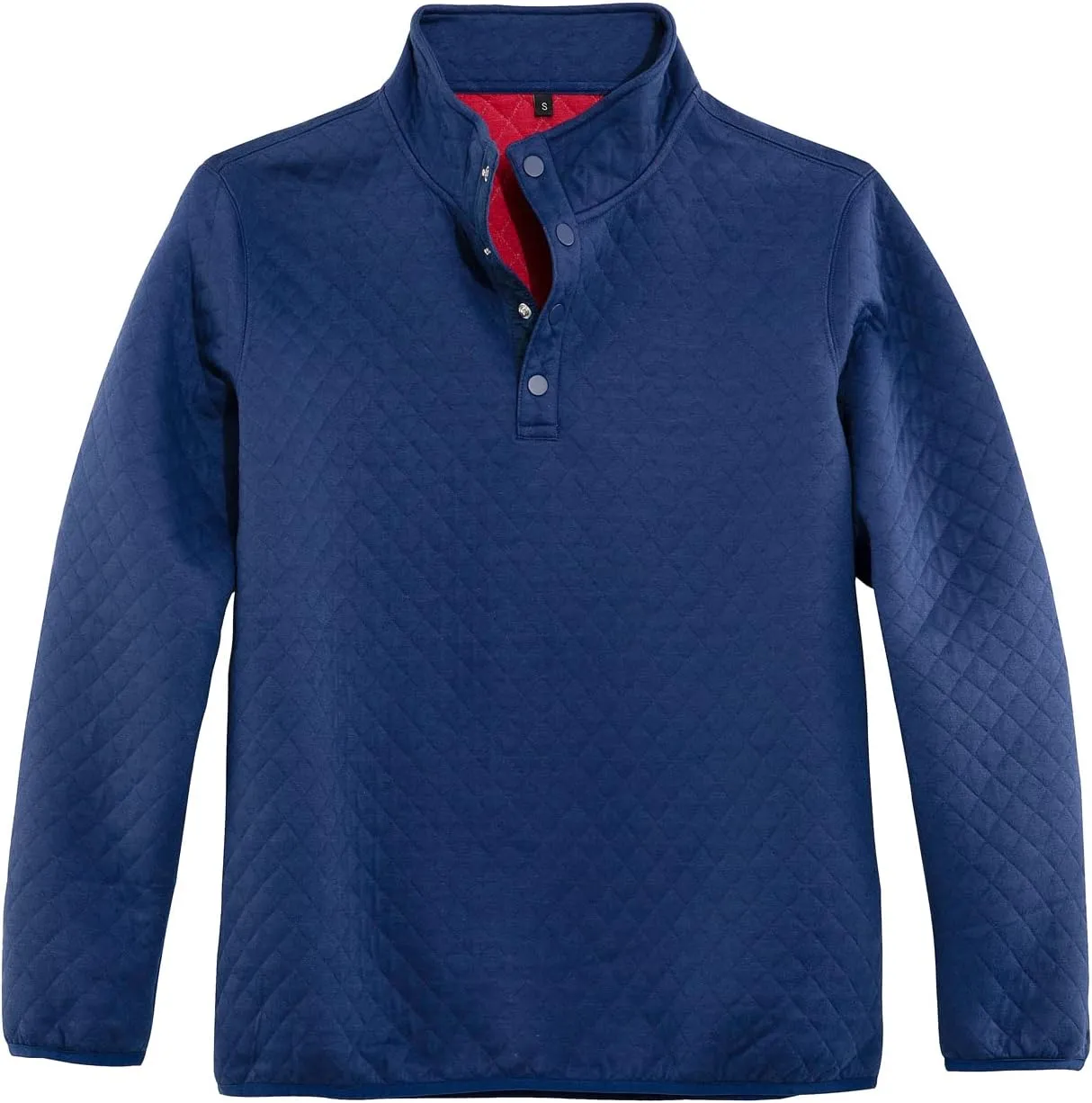 ZENTHACE Men's Ultra Soft Quilted 1/4 Snap Fleece Pullover Sweatshirt Jacket Long Sleeve Mountain Outdoor Shirt