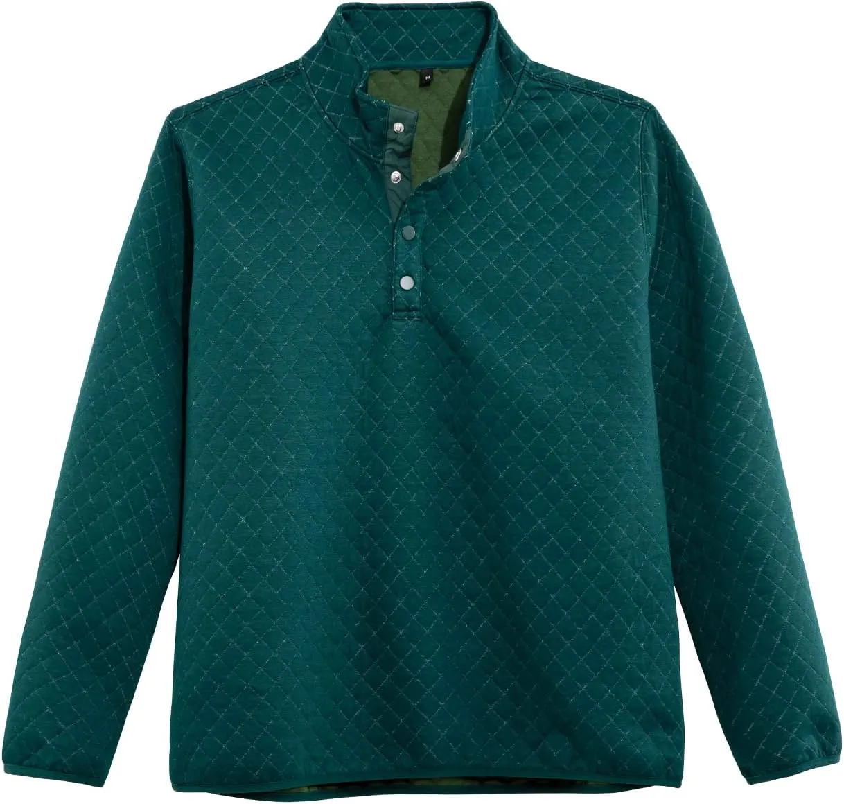 ZENTHACE Men's Ultra Soft Quilted 1/4 Snap Fleece Pullover Sweatshirt Jacket Long Sleeve Mountain Outdoor Shirt