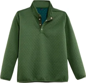 ZENTHACE Men's Ultra Soft Quilted 1/4 Snap Fleece Pullover Sweatshirt Jacket Long Sleeve Mountain Outdoor Shirt