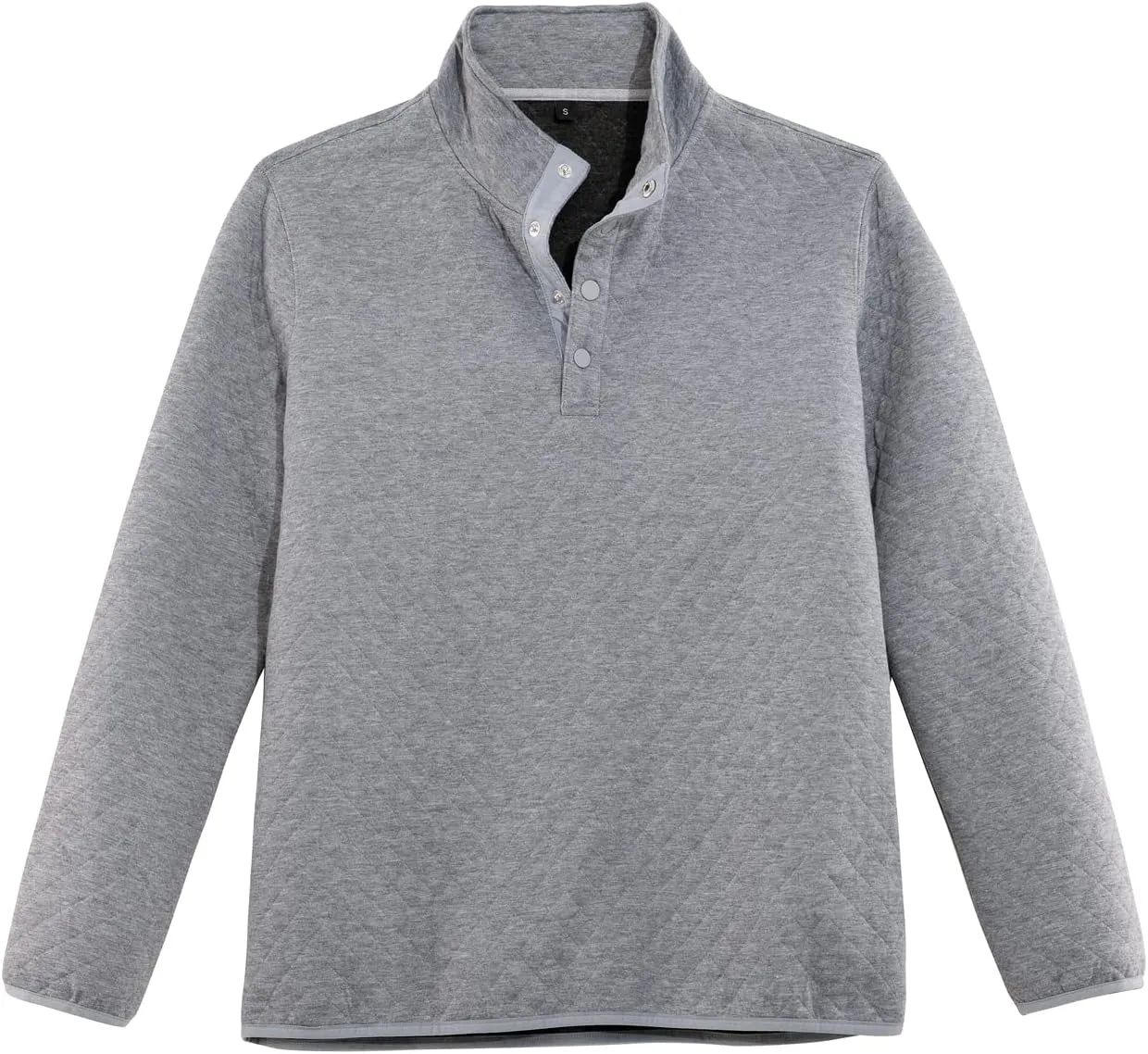 ZENTHACE Men's Ultra Soft Quilted 1/4 Snap Fleece Pullover Sweatshirt Jacket Long Sleeve Mountain Outdoor Shirt
