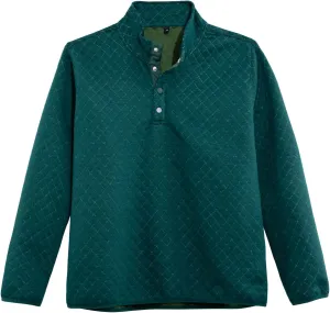 ZENTHACE Men's Ultra Soft Quilted 1/4 Snap Fleece Pullover Sweatshirt Jacket Long Sleeve Mountain Outdoor Shirt